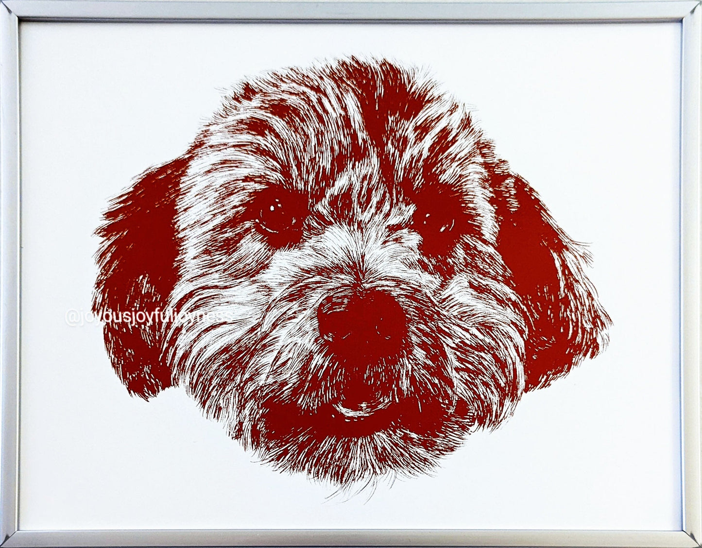 Handmade Dog Portraits Posters, Prints, & Visual Artwork JoyousJoyfulJoyness 