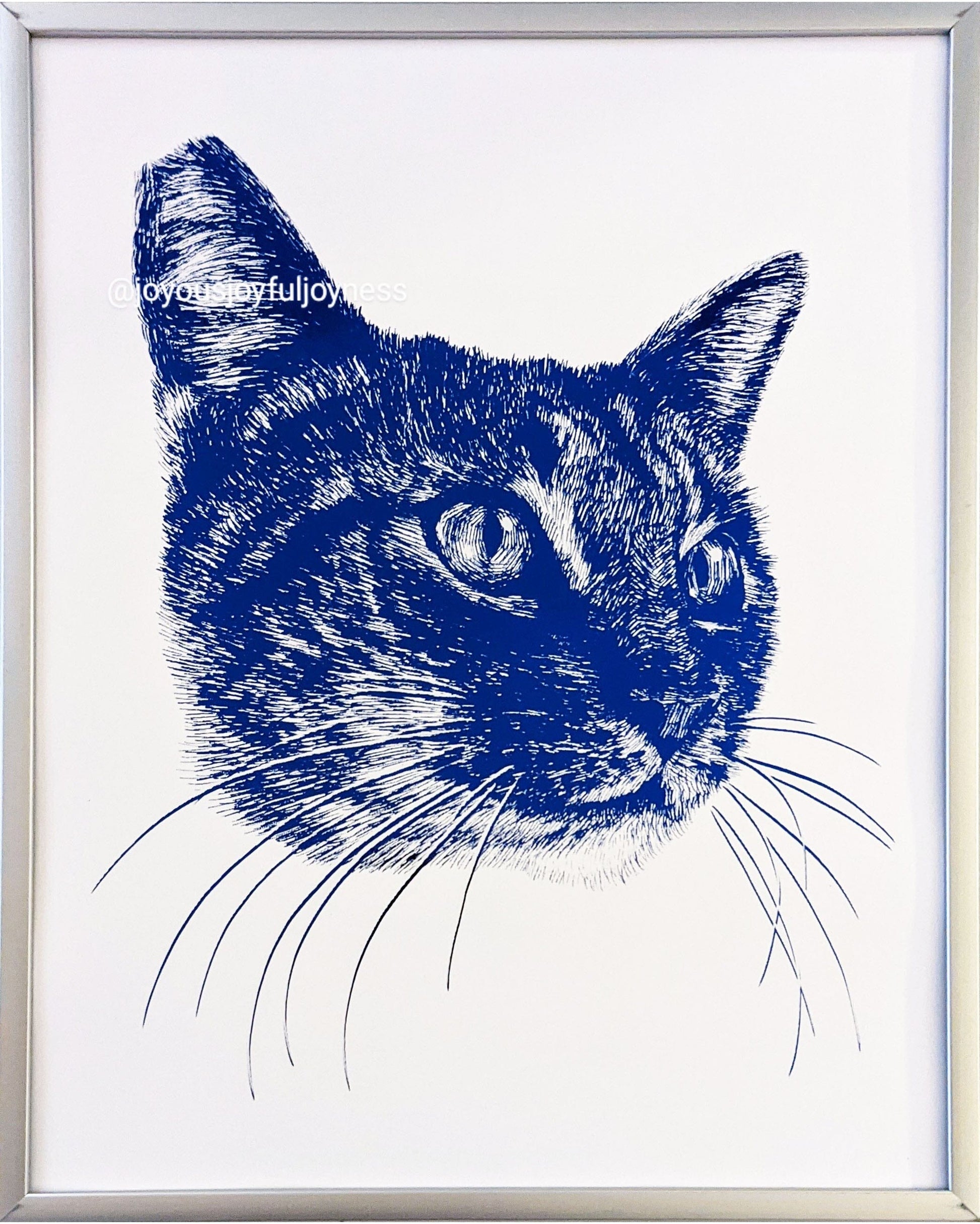 Hand Painted Cat Portraits Posters, Prints, & Visual Artwork JoyousJoyfulJoyness 