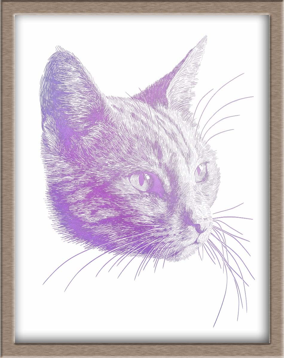 Custom Foiled Pet Portraits Pre-Order (starting at $320) Posters, Prints, & Visual Artwork JoyousJoyfulJoyness 