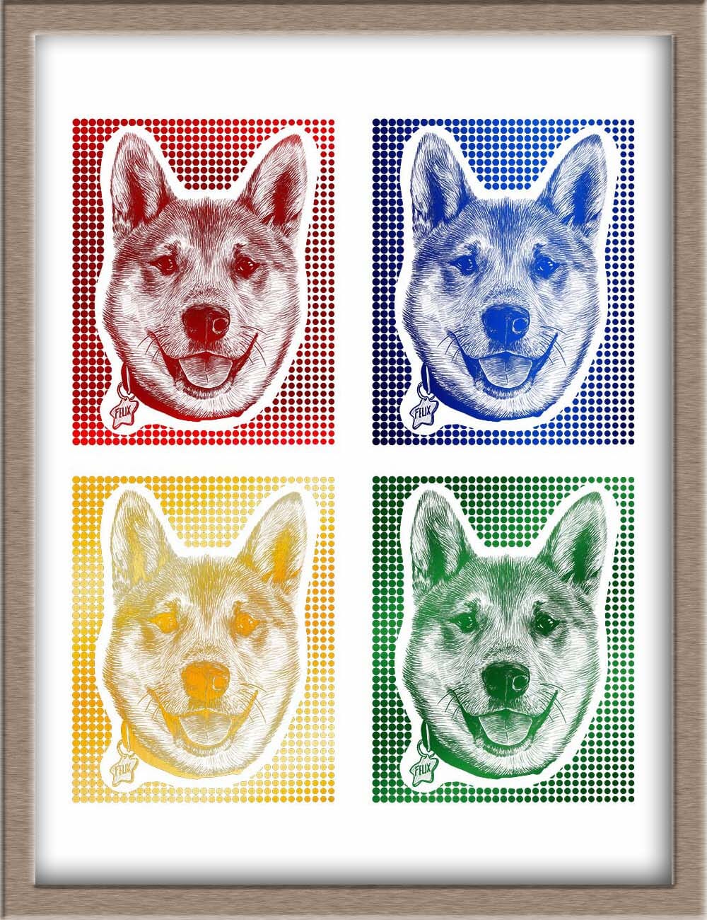 Custom Foiled Warhol-Inspired Pet or People Portrait Pre-Order ($500) Posters, Prints, & Visual Artwork JoyousJoyfulJoyness 