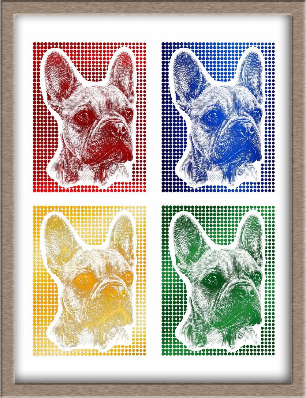 Custom Foiled Warhol-Inspired Pet or People Portrait Pre-Order ($500) Posters, Prints, & Visual Artwork JoyousJoyfulJoyness 