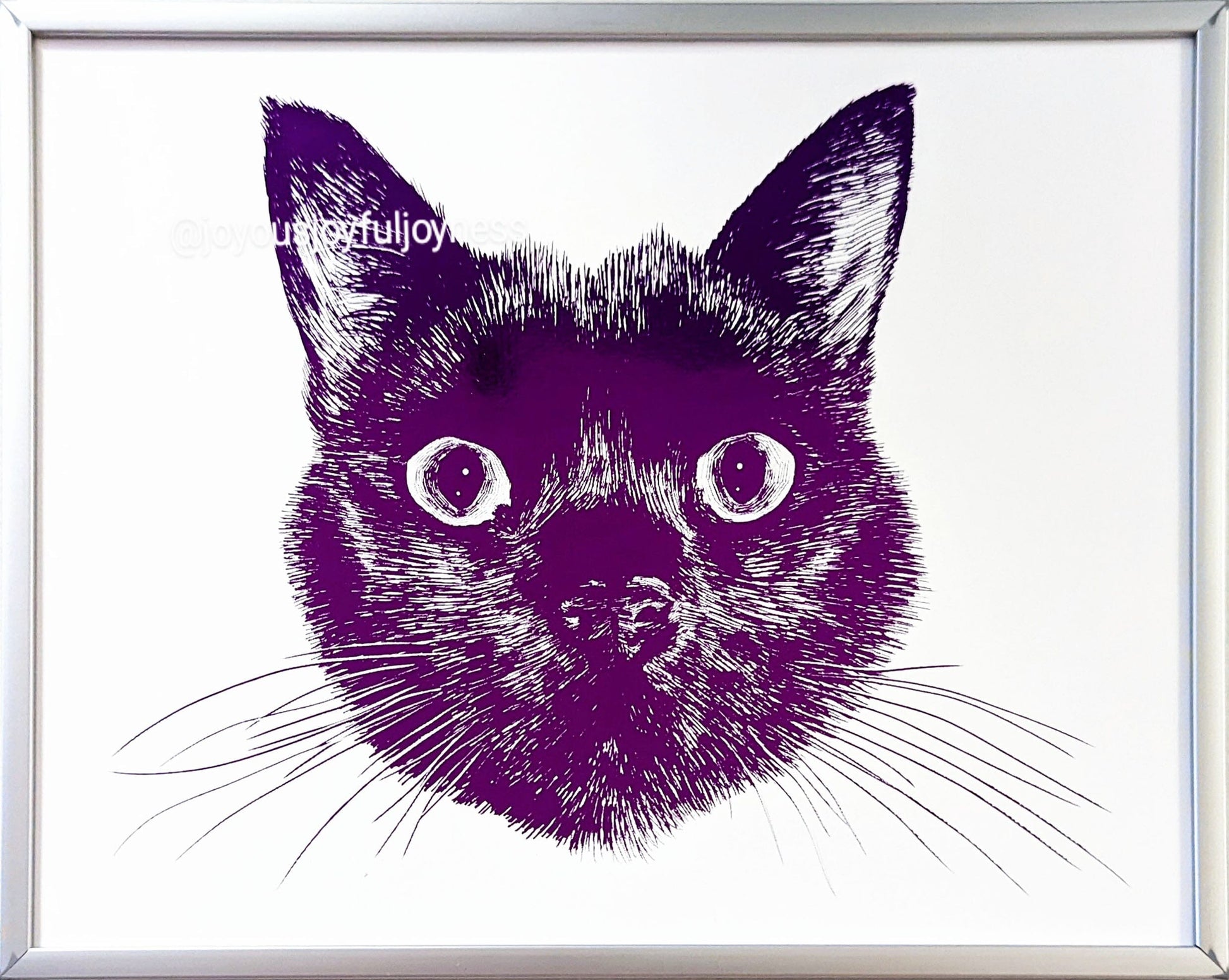 Hand Painted Cat Portraits Posters, Prints, & Visual Artwork JoyousJoyfulJoyness 