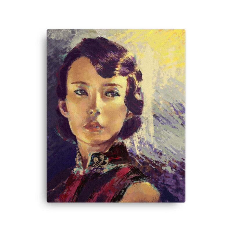 "Yu Ming": Painting of a Chinese Woman in a Qipao/Cheongsam [Unfoiled] Posters, Prints, & Visual Artwork JoyousJoyfulJoyness 