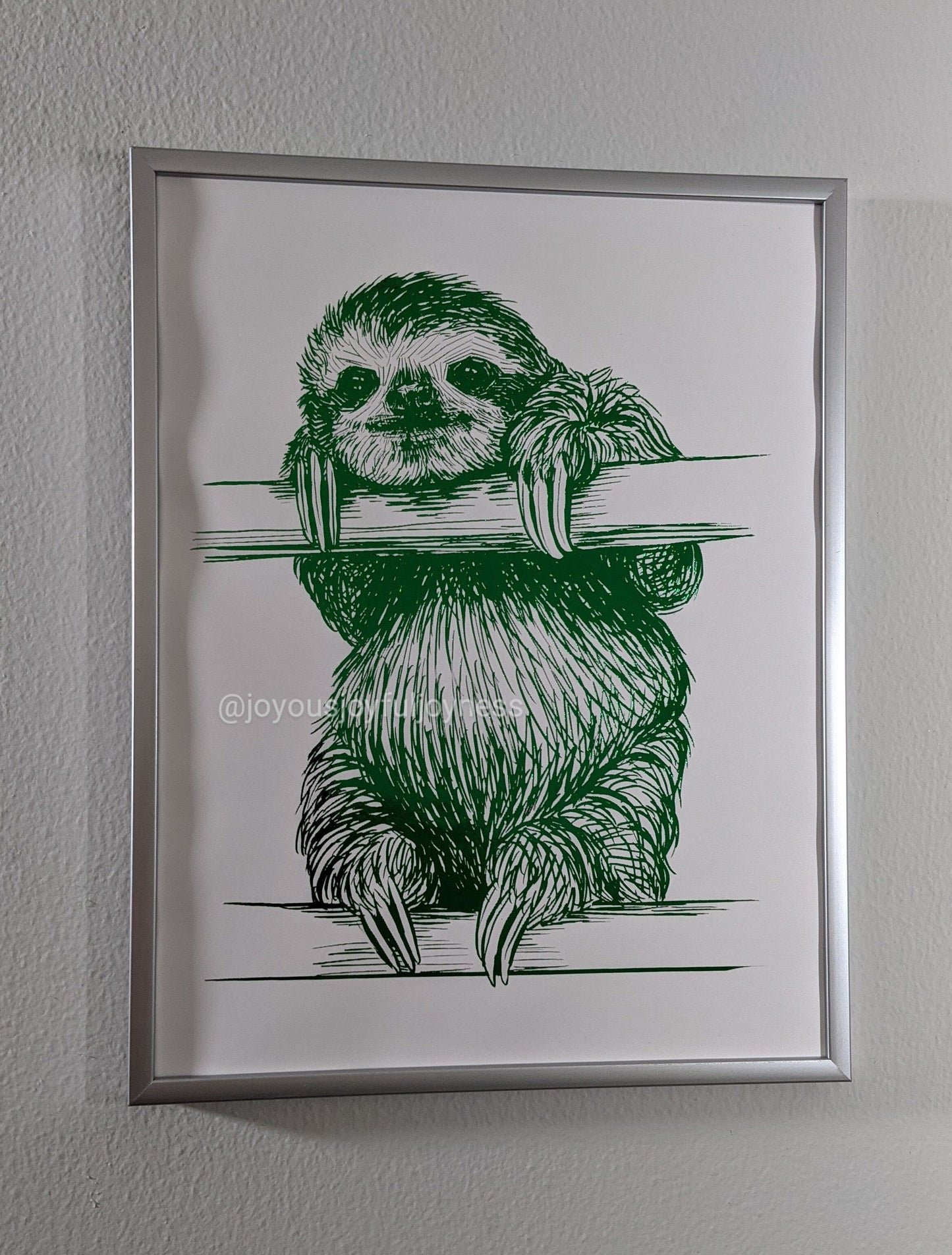 Ready-Made Sloth Portraits Posters, Prints, & Visual Artwork JoyousJoyfulJoyness 