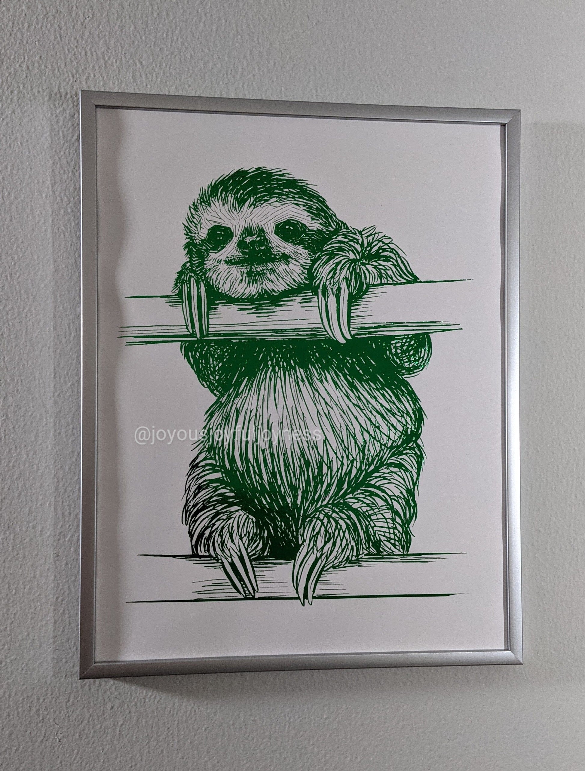 Ready-Made Sloth Portraits Posters, Prints, & Visual Artwork JoyousJoyfulJoyness 