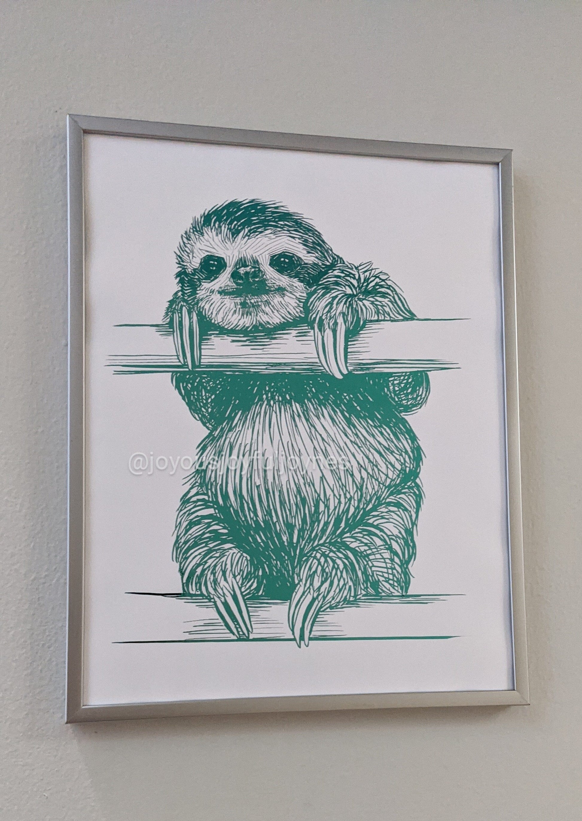 Ready-Made Sloth Portraits Posters, Prints, & Visual Artwork JoyousJoyfulJoyness 