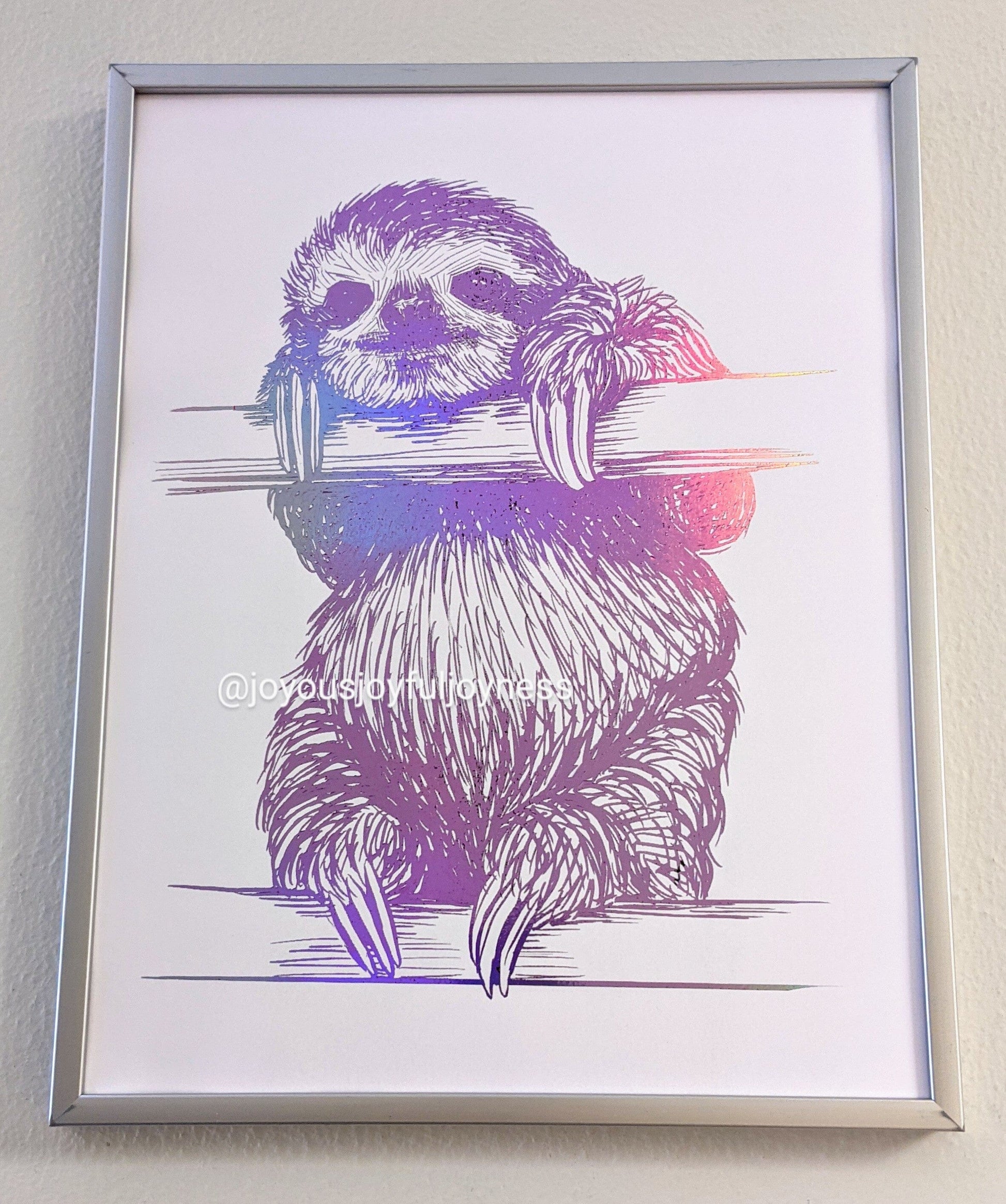 Ready-Made Sloth Portraits Posters, Prints, & Visual Artwork JoyousJoyfulJoyness 