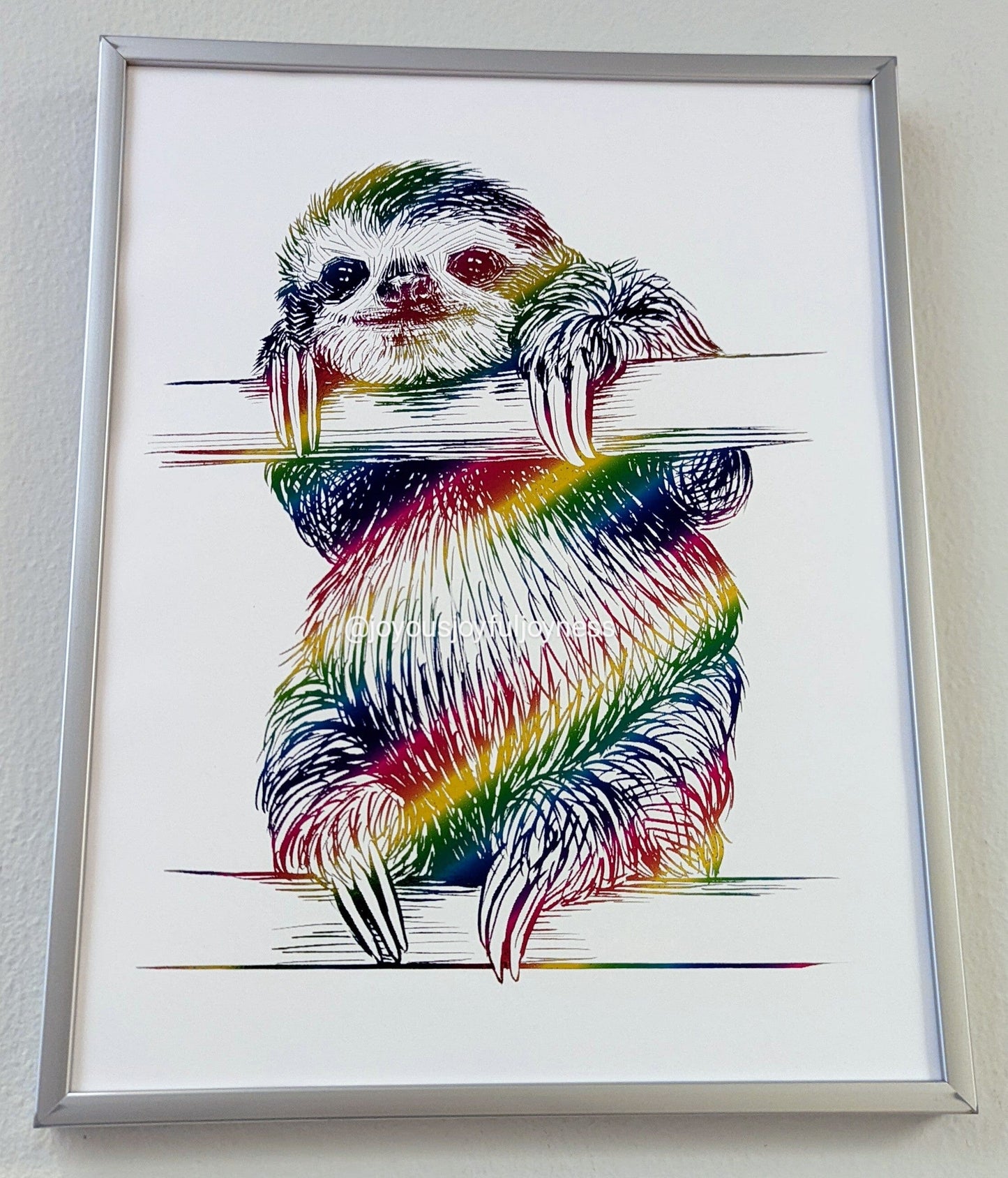 Ready-Made Sloth Portraits Posters, Prints, & Visual Artwork JoyousJoyfulJoyness 