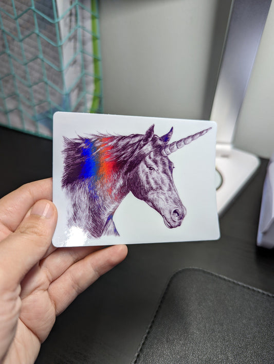 Unicorn Holographic Sticker Decorative Stickers JoyousJoyfulJoyness 