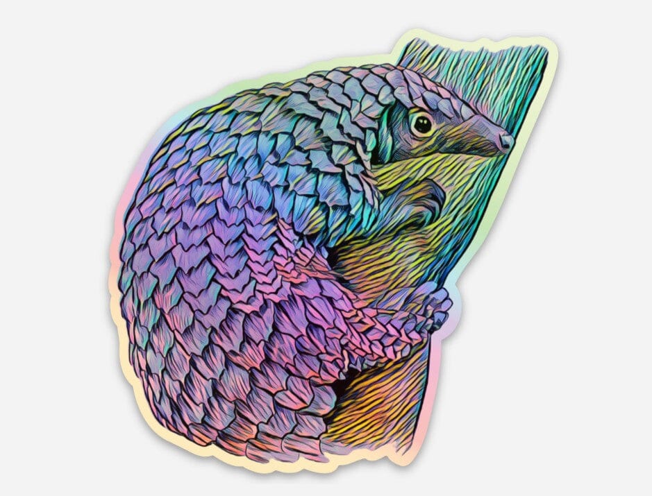 Pangolin Holographic Sticker Decorative Stickers JoyousJoyfulJoyness 