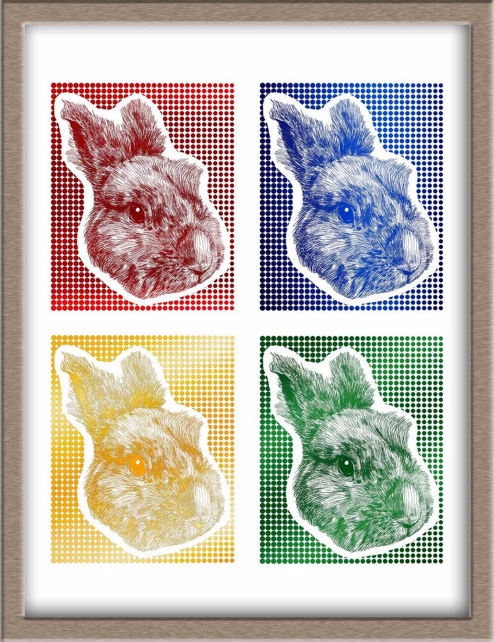 Custom Foiled Warhol-Inspired Pet or People Portrait Pre-Order ($500) Posters, Prints, & Visual Artwork JoyousJoyfulJoyness 