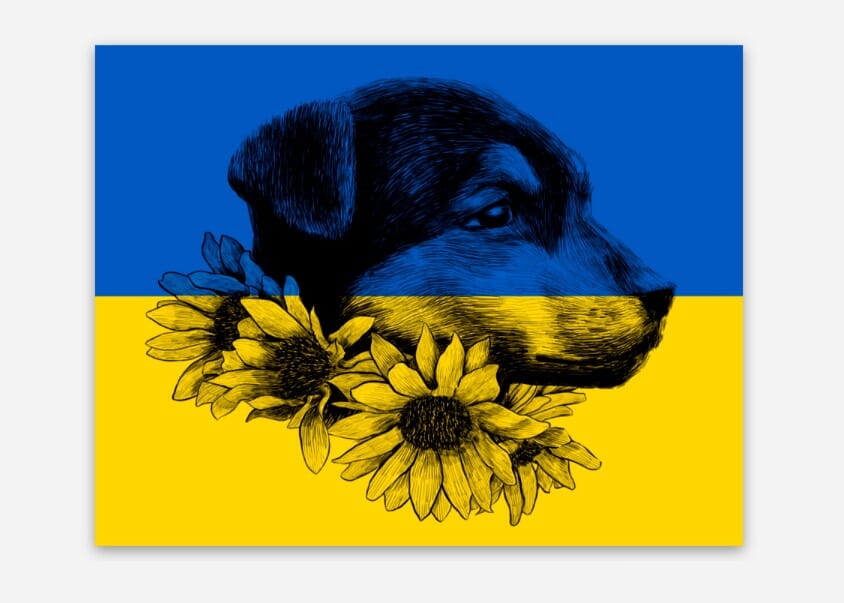 Dog of Ukraine Sticker (Limited Quantities) Decorative Stickers JoyousJoyfulJoyness 