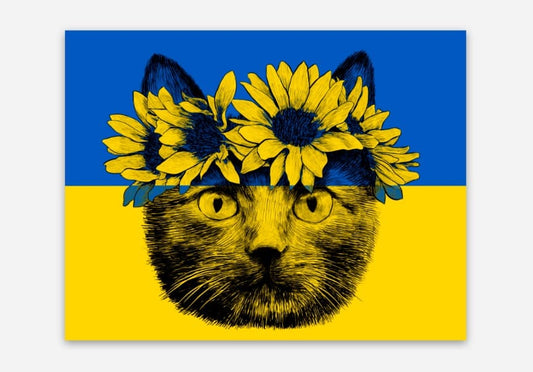 Cat of Ukraine Sticker Decorative Stickers JoyousJoyfulJoyness 