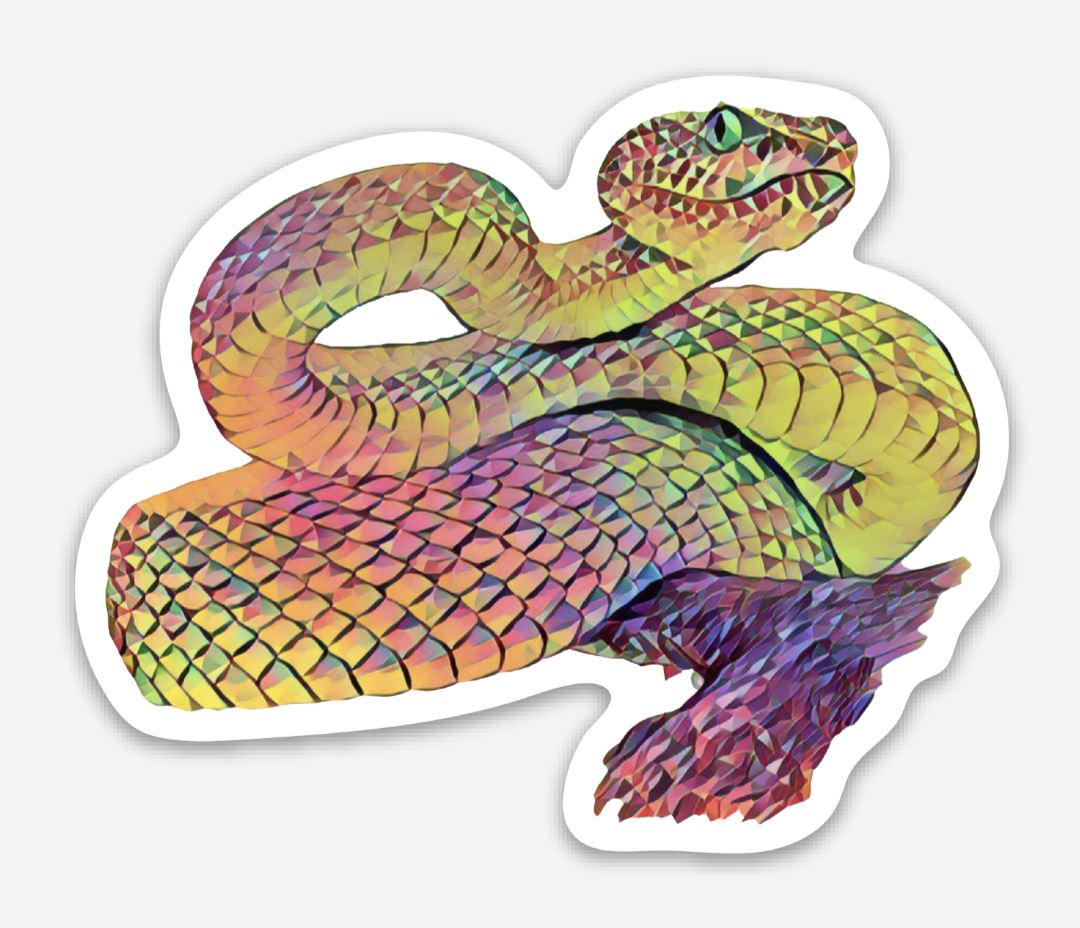 Snake Holographic Sticker Decorative Stickers JoyousJoyfulJoyness 