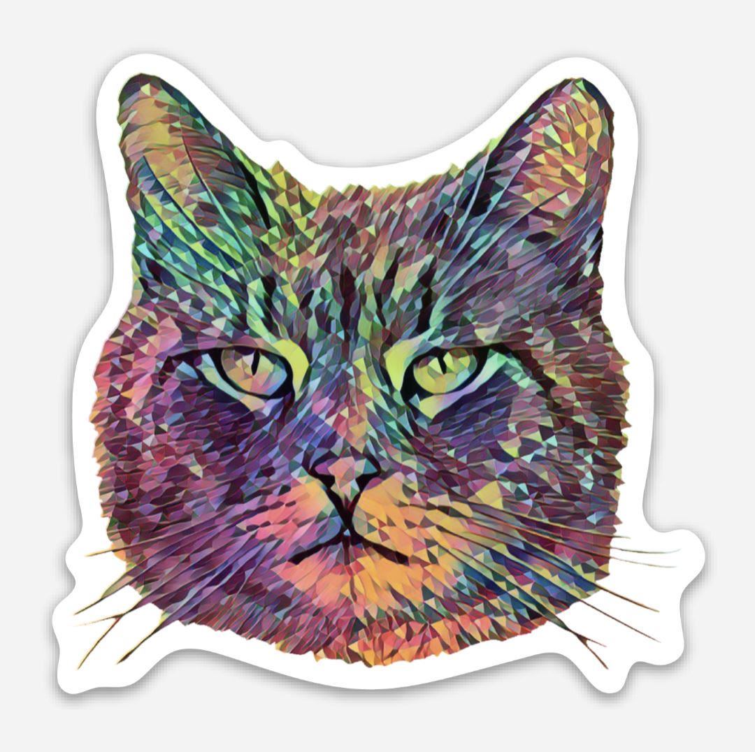 Cat Holographic Sticker Decorative Stickers JoyousJoyfulJoyness 