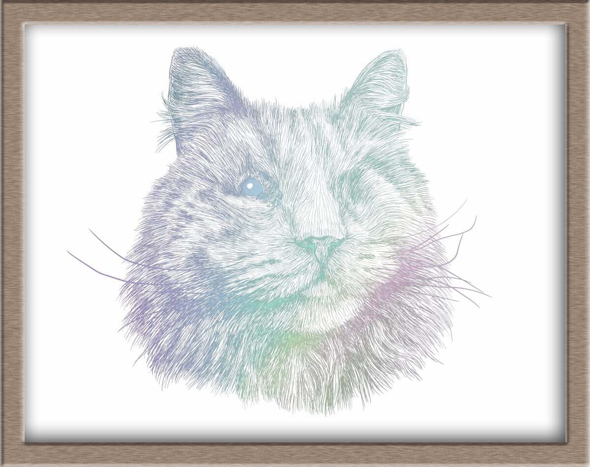 Custom Foiled Pet Portraits Pre-Order (starting at $320) Posters, Prints, & Visual Artwork JoyousJoyfulJoyness 