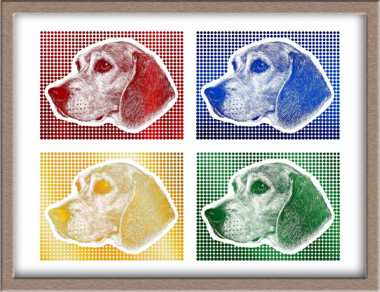 Custom Foiled Warhol-Inspired Pet or People Portrait Pre-Order ($500) Posters, Prints, & Visual Artwork JoyousJoyfulJoyness 