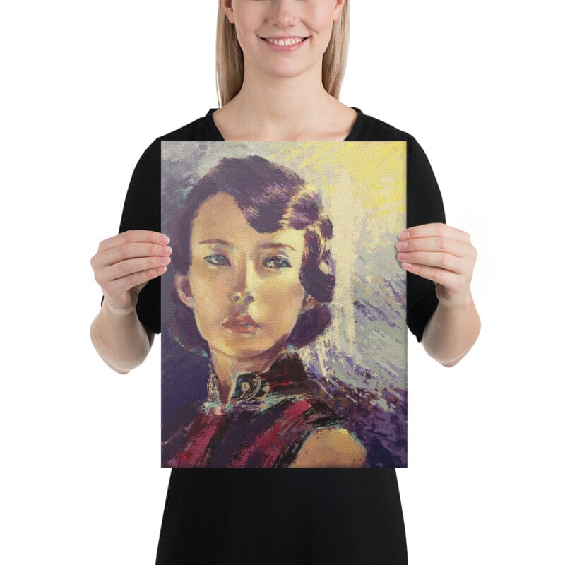 "Yu Ming": Painting of a Chinese Woman in a Qipao/Cheongsam [Unfoiled] Posters, Prints, & Visual Artwork JoyousJoyfulJoyness 