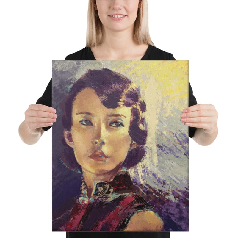 "Yu Ming": Painting of a Chinese Woman in a Qipao/Cheongsam [Unfoiled] Posters, Prints, & Visual Artwork JoyousJoyfulJoyness 