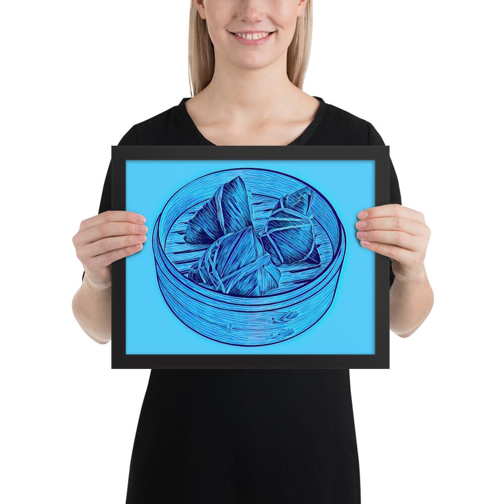 Zong Zi Framed Poster (Crystal Two) [Unfoiled] JoyousJoyfulJoyness Black 11″×14″ 
