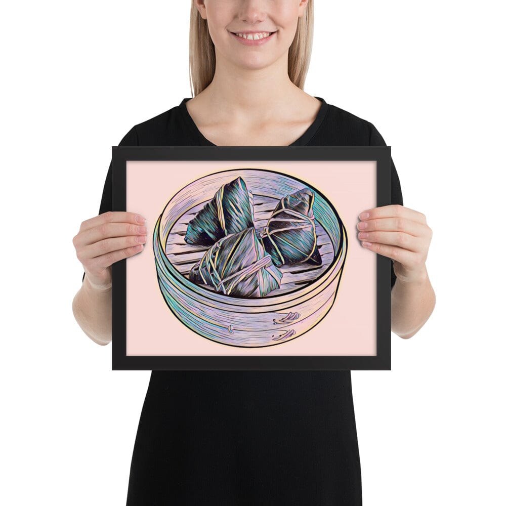 Zong Zi Framed Poster (Chameleon) [Unfoiled] JoyousJoyfulJoyness Black 11″×14″ 