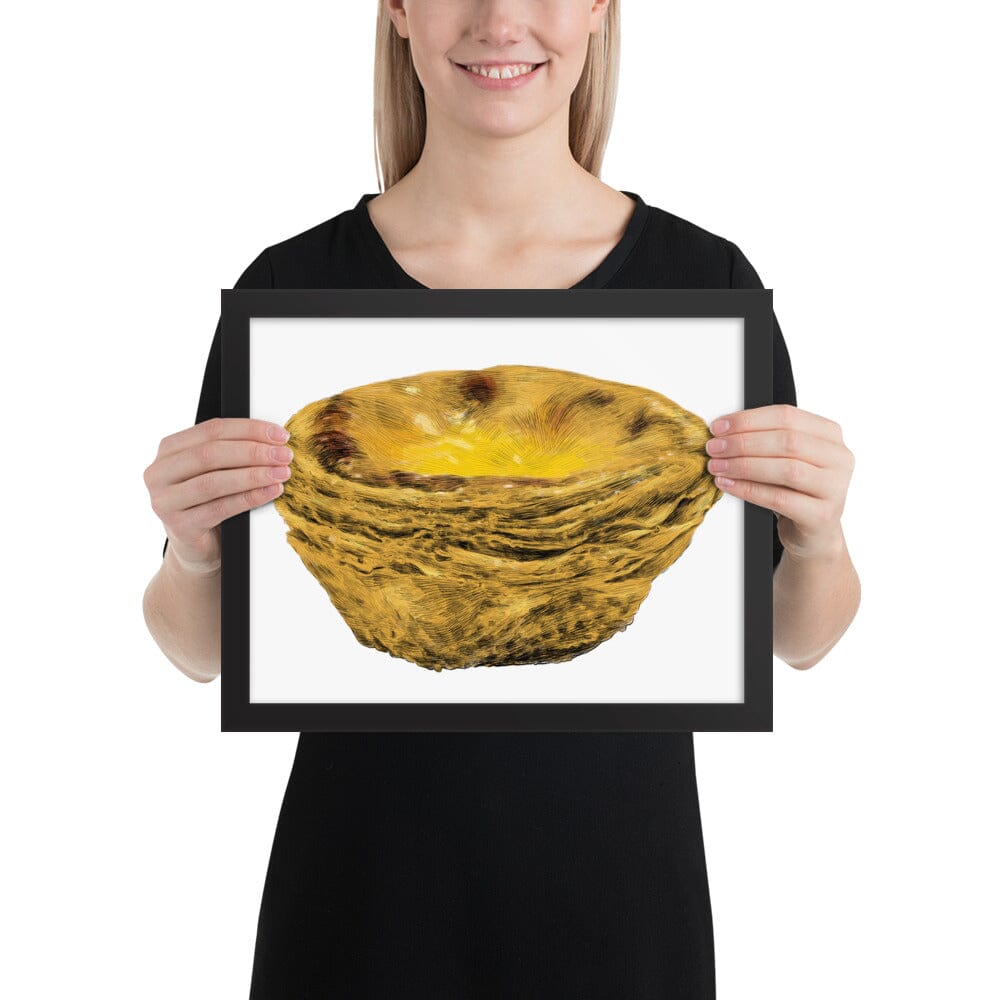Egg Tart Framed Poster [Unfoiled] JoyousJoyfulJoyness Black 11″×14″ 