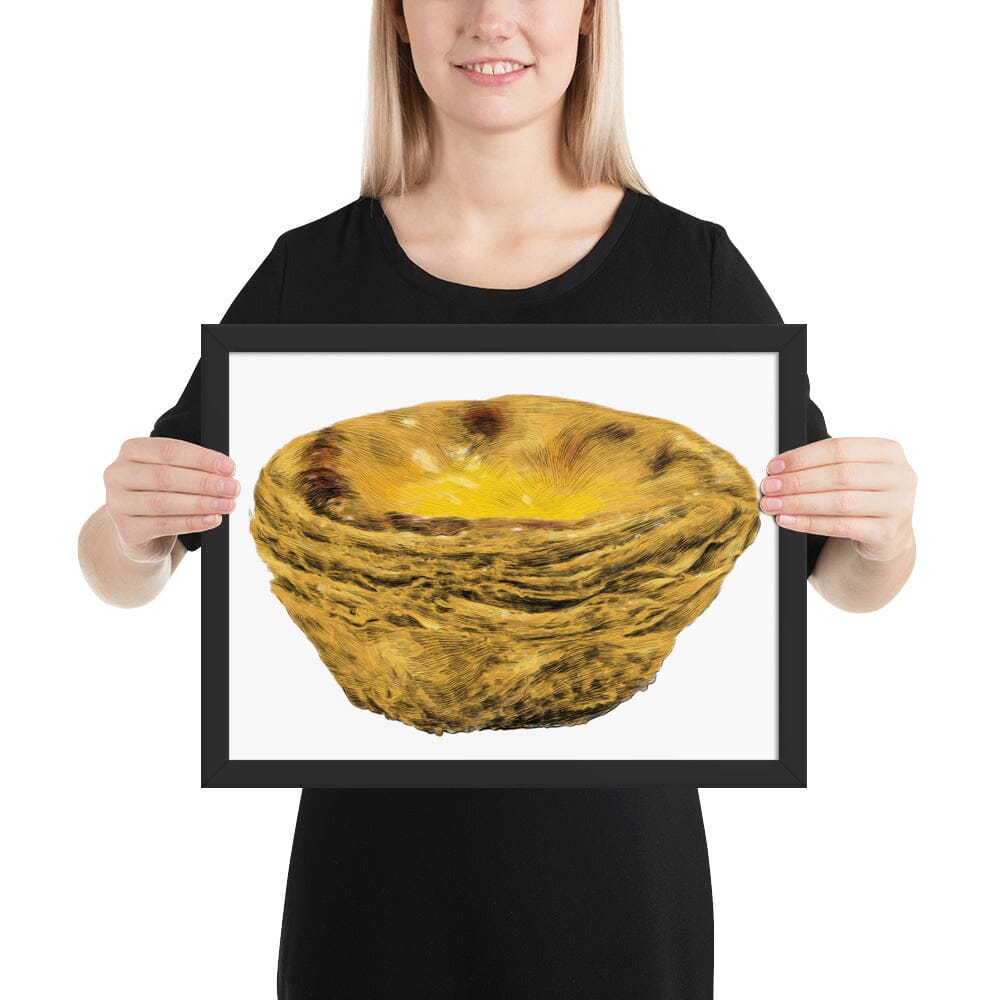 Egg Tart Framed Poster [Unfoiled] JoyousJoyfulJoyness Black 12″×16″ 