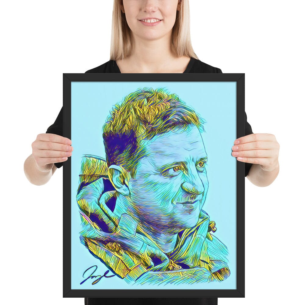 President Zelenskyy (Filter) Framed Poster [Unfoiled] Posters, Prints, & Visual Artwork JoyousJoyfulJoyness Black 16″×20″ 