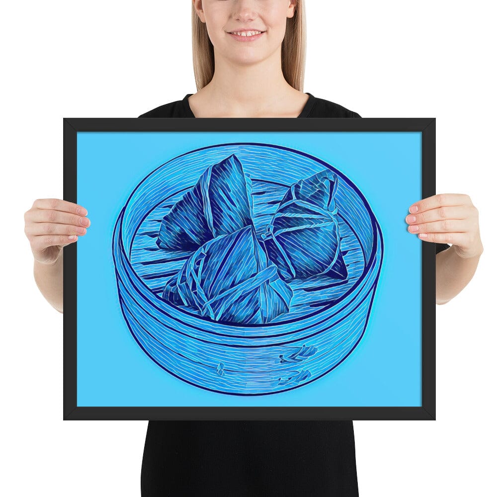 Zong Zi Framed Poster (Crystal Two) [Unfoiled] JoyousJoyfulJoyness Black 16″×20″ 