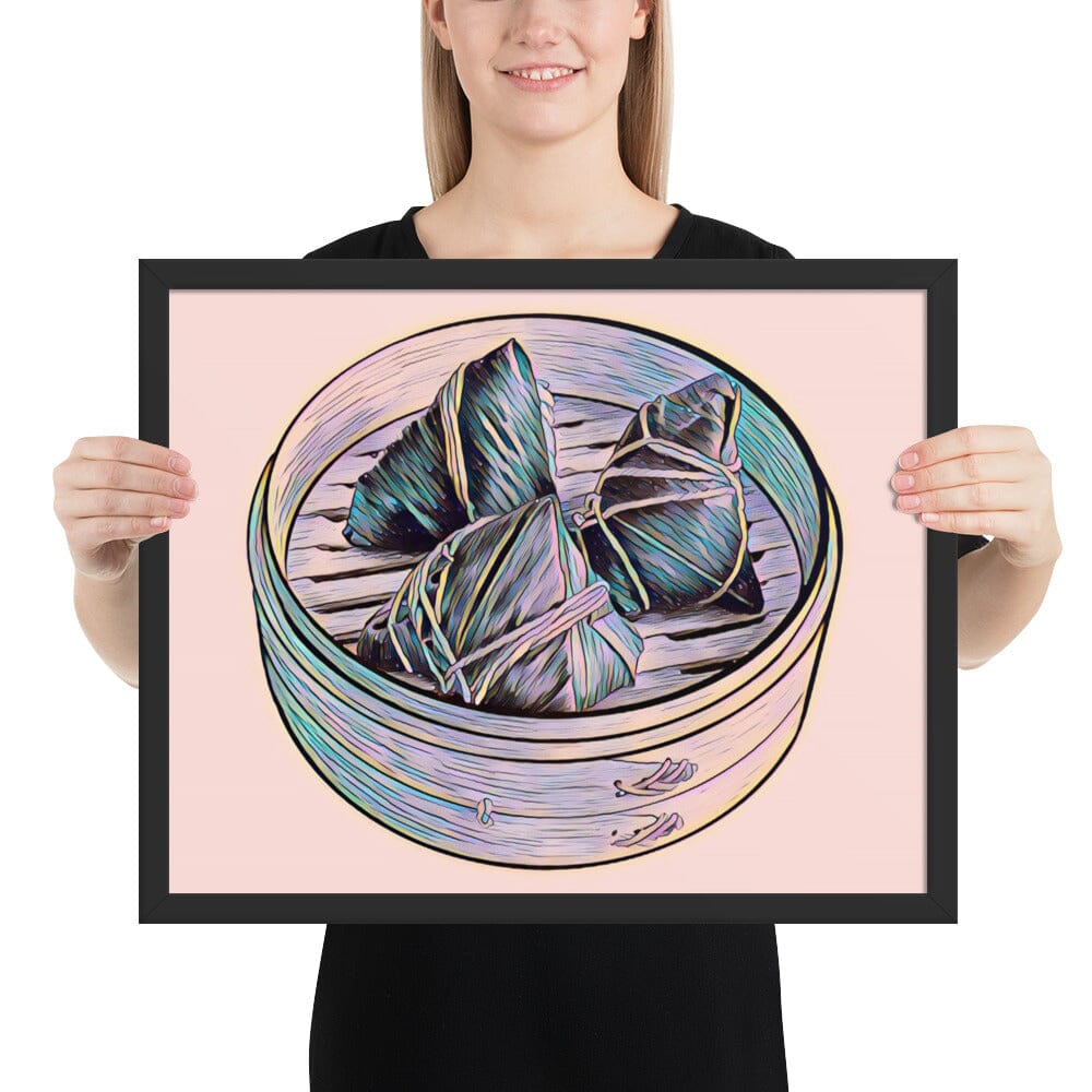 Zong Zi Framed Poster (Chameleon) [Unfoiled] JoyousJoyfulJoyness Black 16″×20″ 