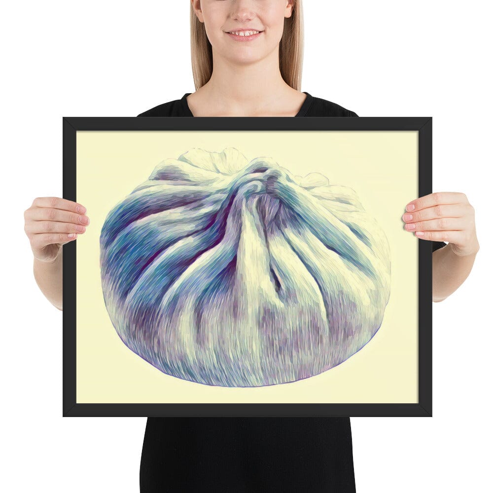 Dumpling Framed Poster (Blooming) [Unfoiled] JoyousJoyfulJoyness Black 16″×20″ 