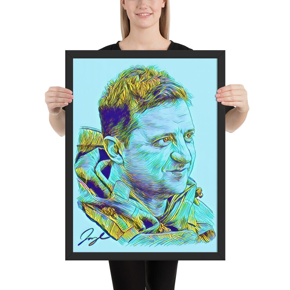 President Zelenskyy (Filter) Framed Poster [Unfoiled] Posters, Prints, & Visual Artwork JoyousJoyfulJoyness Black 18″×24″ 
