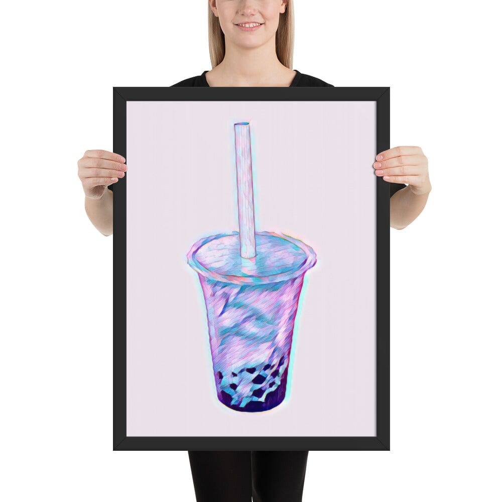 Boba Framed Poster (Octopus) [Unfoiled] JoyousJoyfulJoyness Black 18″×24″ 