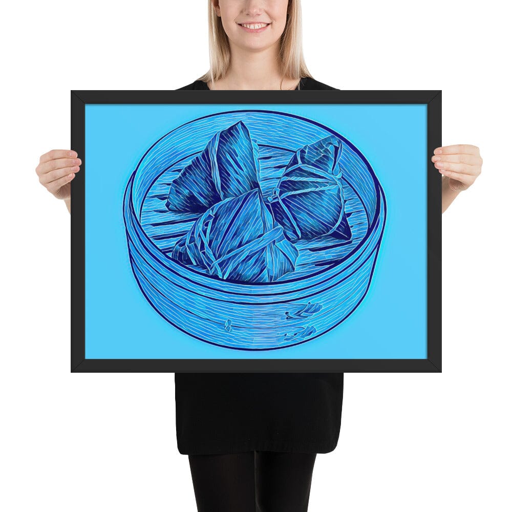 Zong Zi Framed Poster (Crystal Two) [Unfoiled] JoyousJoyfulJoyness Black 18″×24″ 