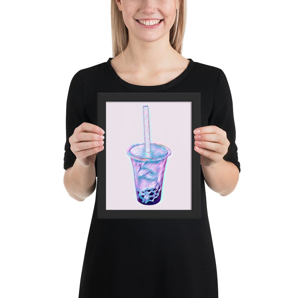 Boba Framed Poster (Octopus) [Unfoiled] JoyousJoyfulJoyness Black 8″×10″ 
