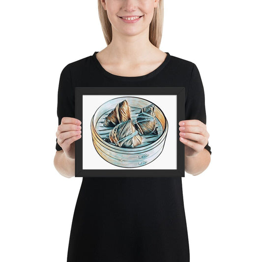 Zong Zi Framed Poster (Passion Fruit) [Unfoiled] JoyousJoyfulJoyness Black 8″×10″ 