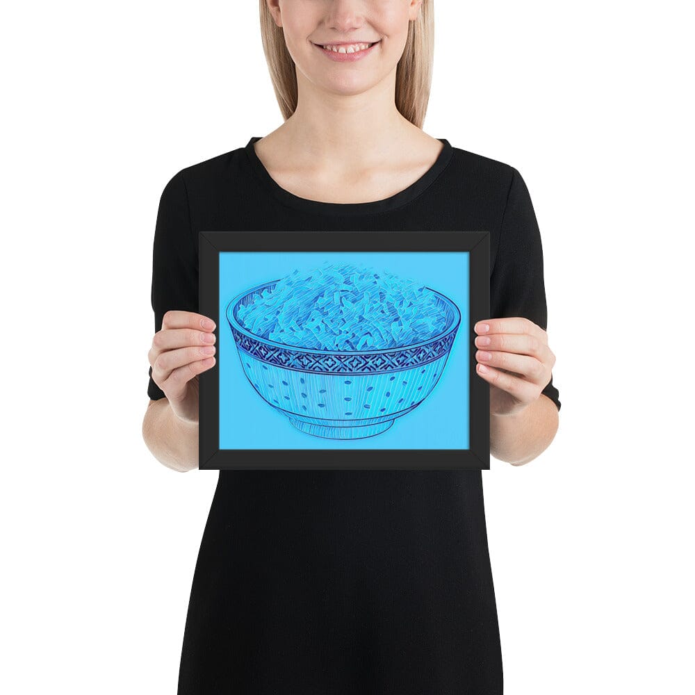Bowl of Rice Framed Poster (Crystal Two) [Unfoiled] JoyousJoyfulJoyness Black 8″×10″ 