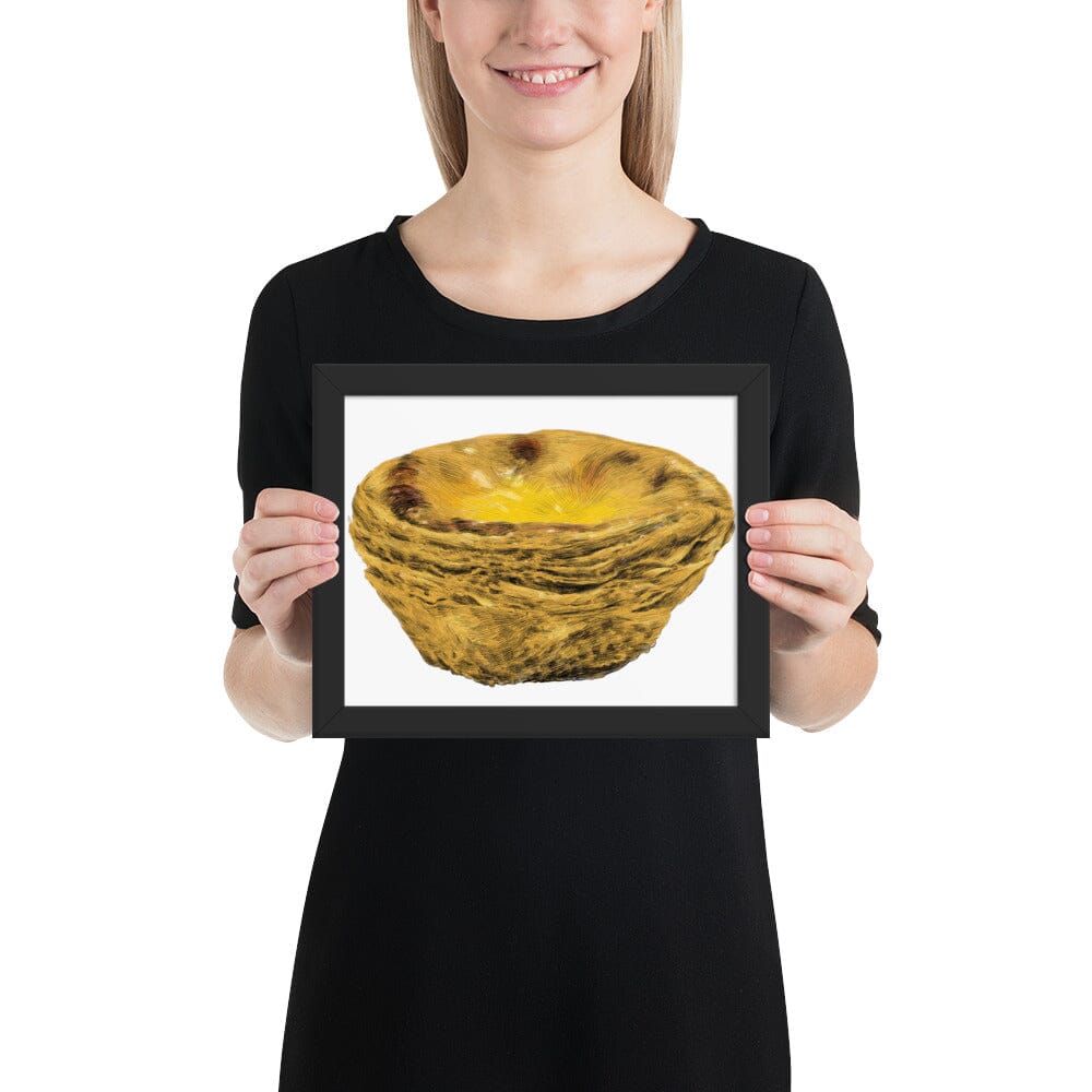 Egg Tart Framed Poster [Unfoiled] JoyousJoyfulJoyness Black 8″×10″ 
