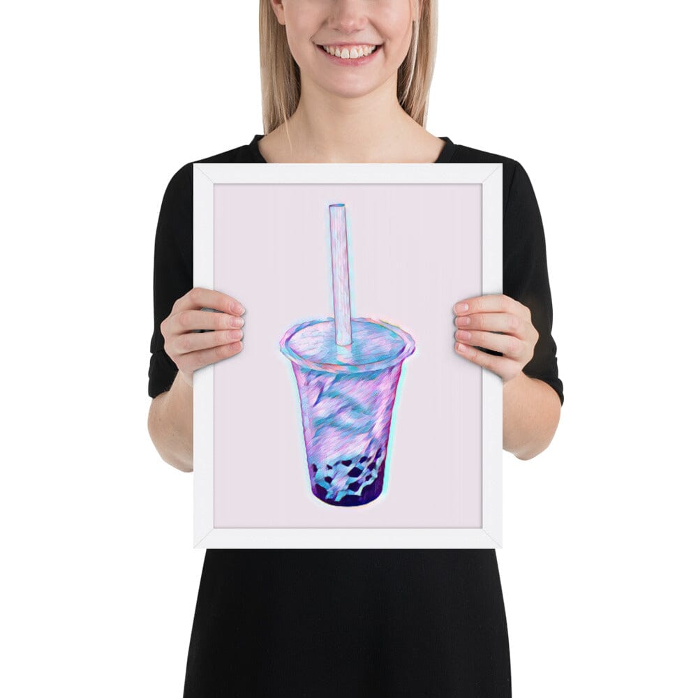 Boba Framed Poster (Octopus) [Unfoiled] JoyousJoyfulJoyness White 11″×14″ 