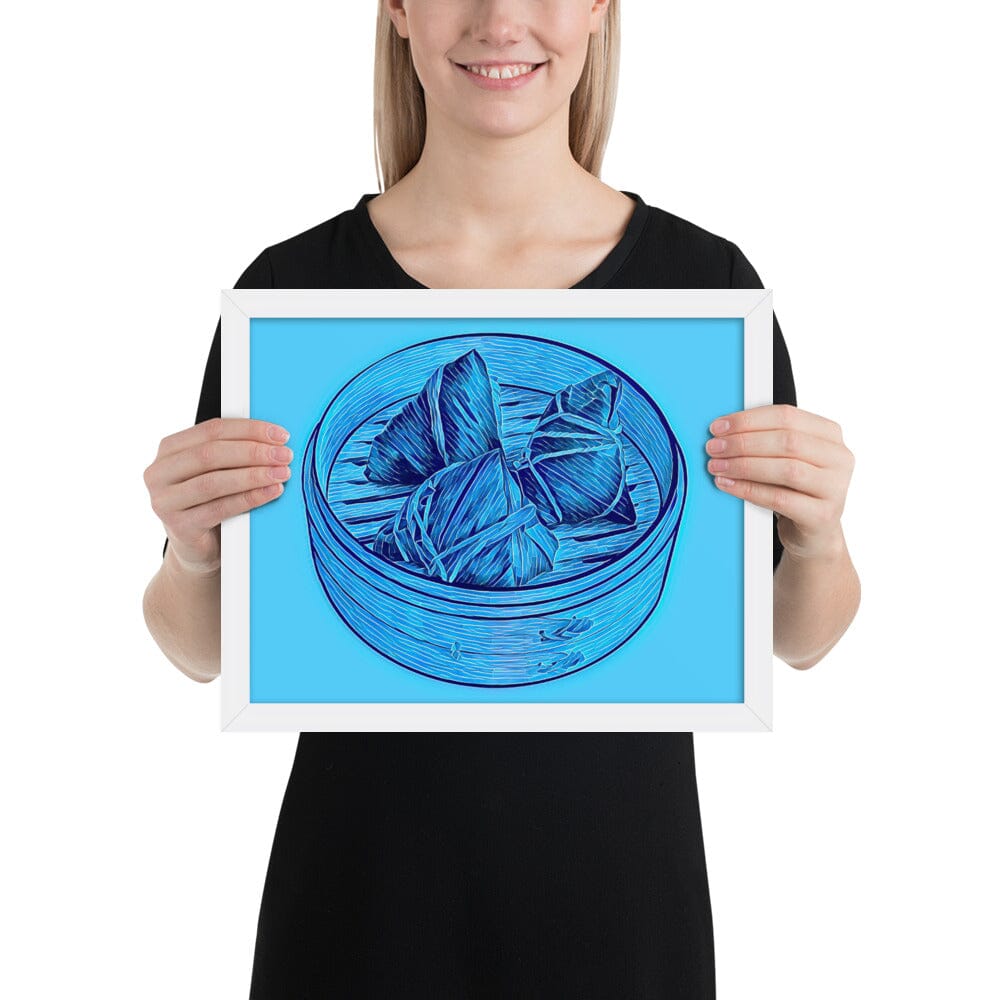 Zong Zi Framed Poster (Crystal Two) [Unfoiled] JoyousJoyfulJoyness White 11″×14″ 