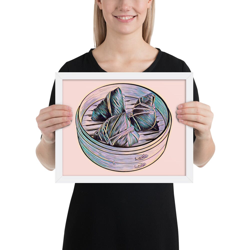 Zong Zi Framed Poster (Chameleon) [Unfoiled] JoyousJoyfulJoyness White 11″×14″ 