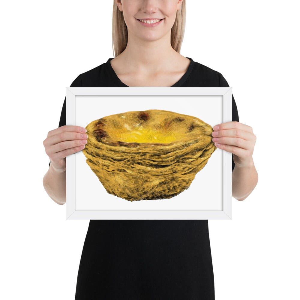 Egg Tart Framed Poster [Unfoiled] JoyousJoyfulJoyness White 11″×14″ 
