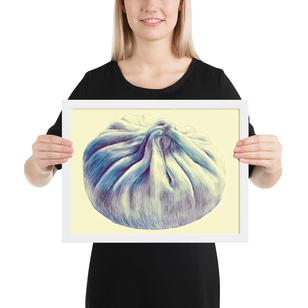 Dumpling Framed Poster (Blooming) [Unfoiled] JoyousJoyfulJoyness White 12″×16″ 