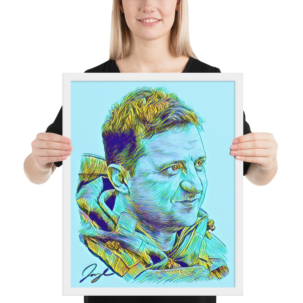 President Zelenskyy (Filter) Framed Poster [Unfoiled] Posters, Prints, & Visual Artwork JoyousJoyfulJoyness White 16″×20″ 