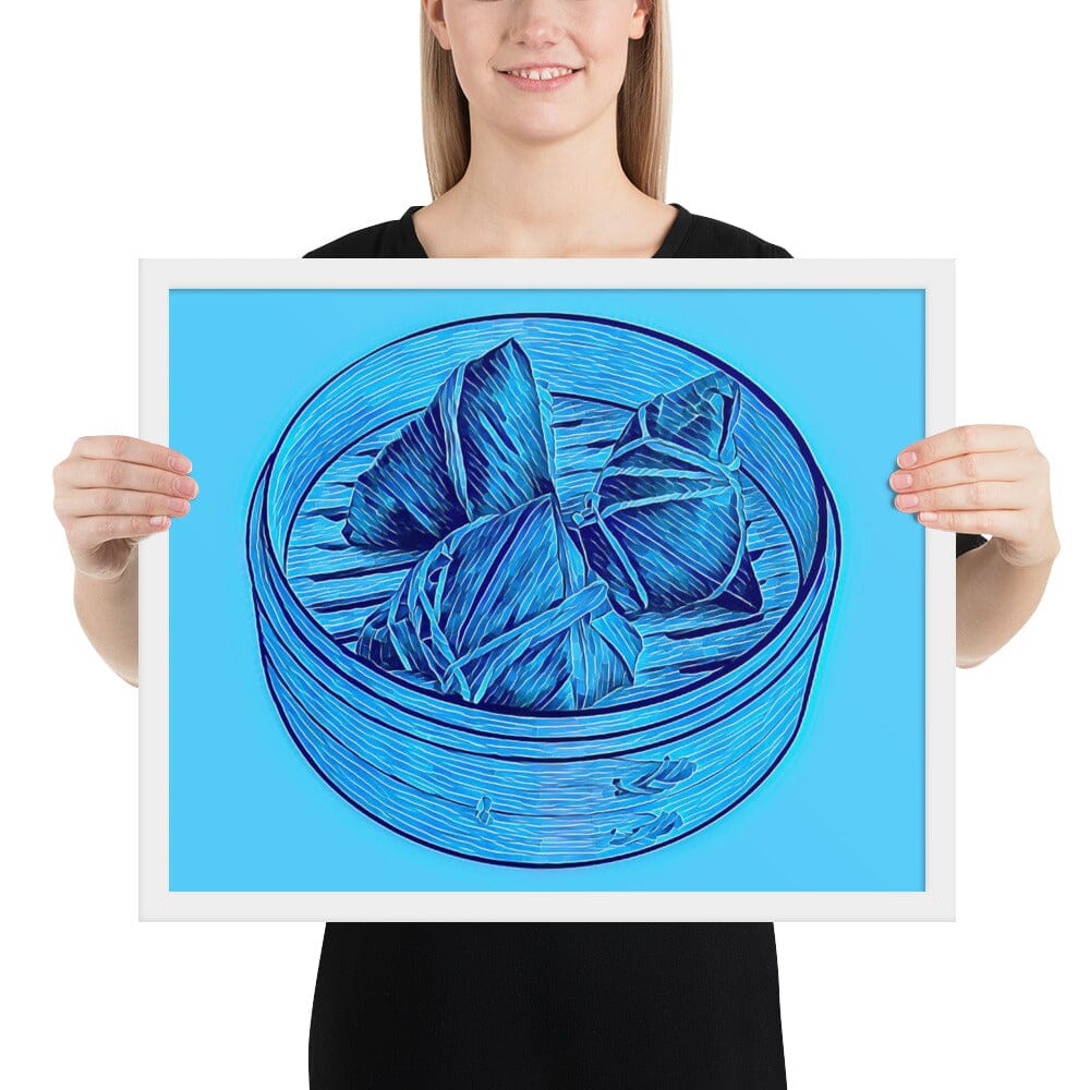 Zong Zi Framed Poster (Crystal Two) [Unfoiled] JoyousJoyfulJoyness White 16″×20″ 