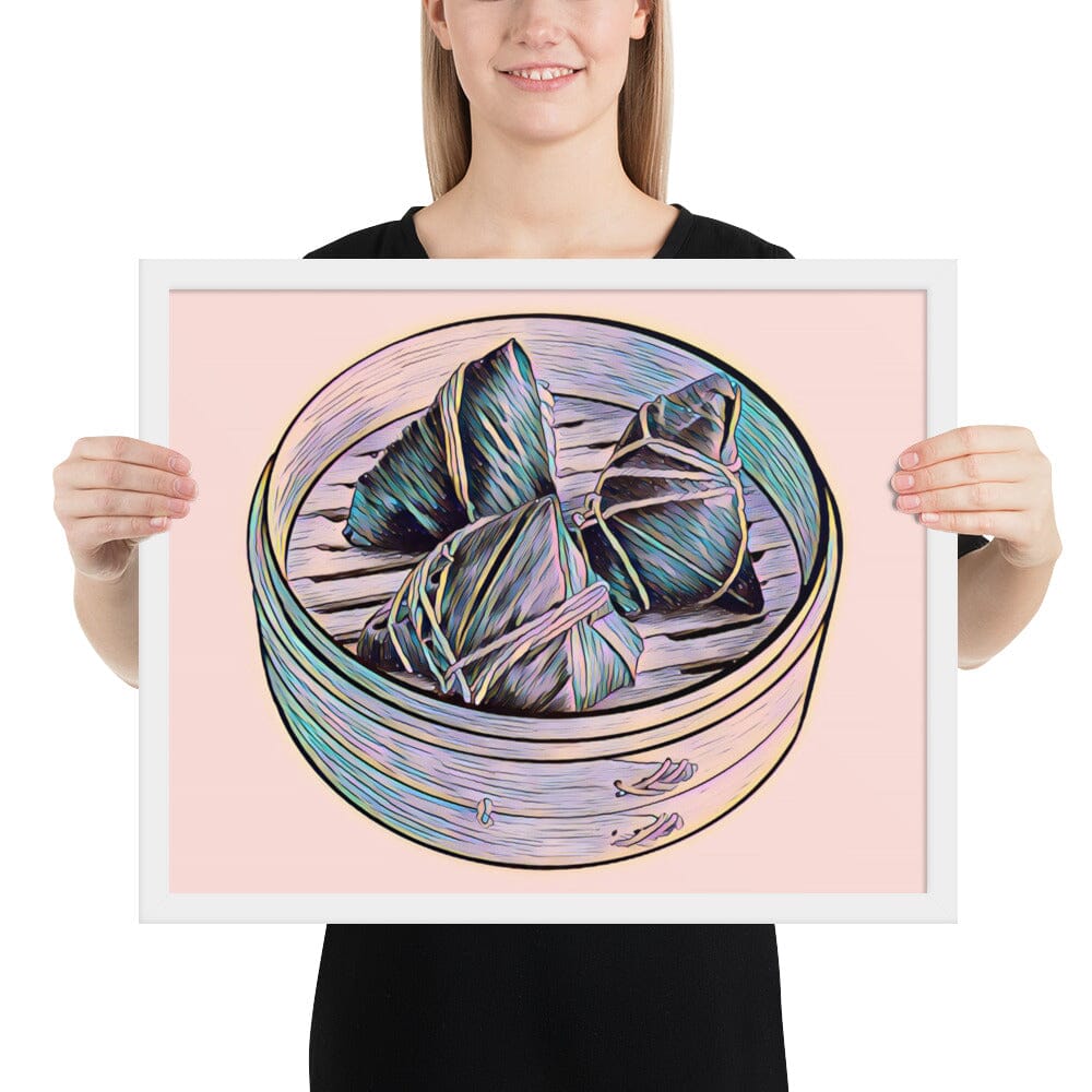 Zong Zi Framed Poster (Chameleon) [Unfoiled] JoyousJoyfulJoyness White 16″×20″ 
