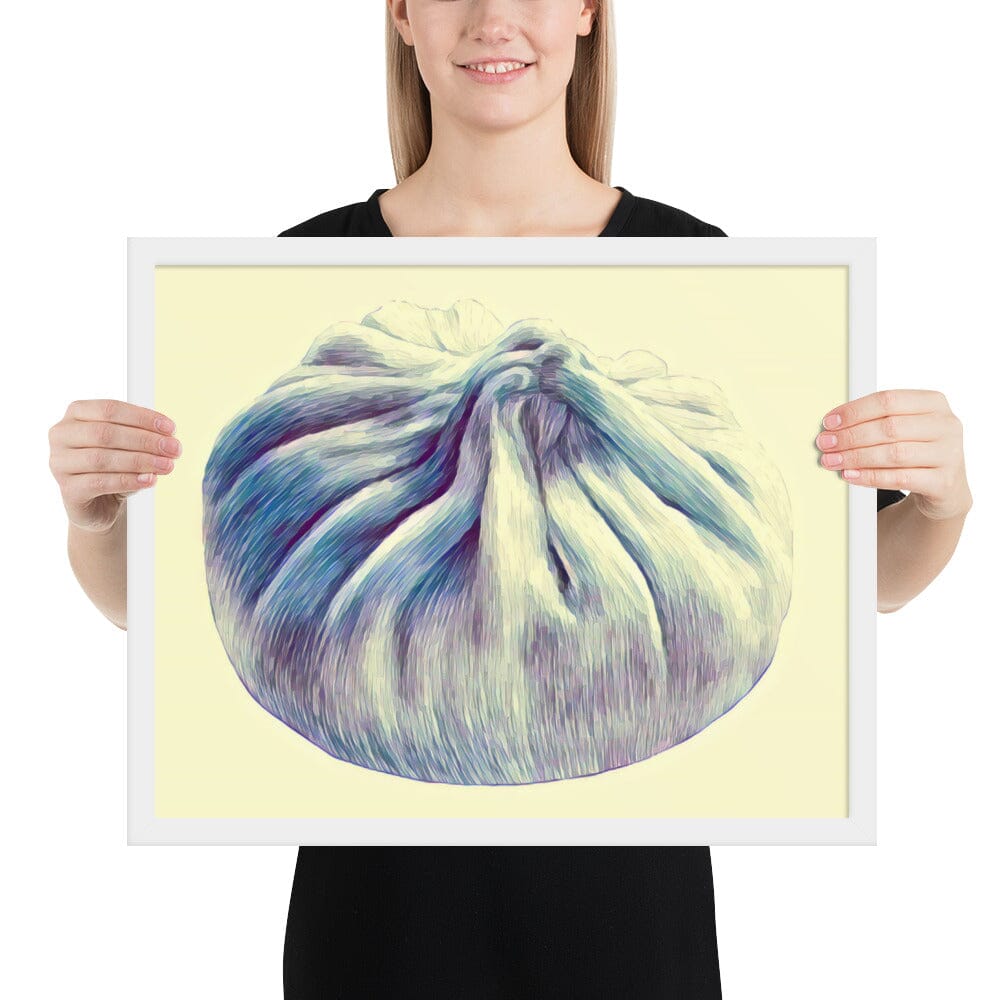 Dumpling Framed Poster (Blooming) [Unfoiled] JoyousJoyfulJoyness White 16″×20″ 