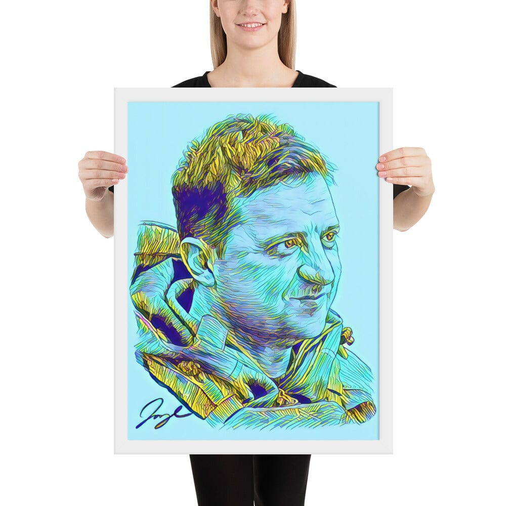 President Zelenskyy (Filter) Framed Poster [Unfoiled] Posters, Prints, & Visual Artwork JoyousJoyfulJoyness White 18″×24″ 