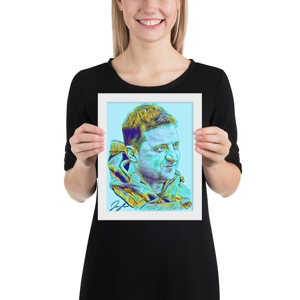 President Zelenskyy (Filter) Framed Poster [Unfoiled] Posters, Prints, & Visual Artwork JoyousJoyfulJoyness White 8″×10″ 