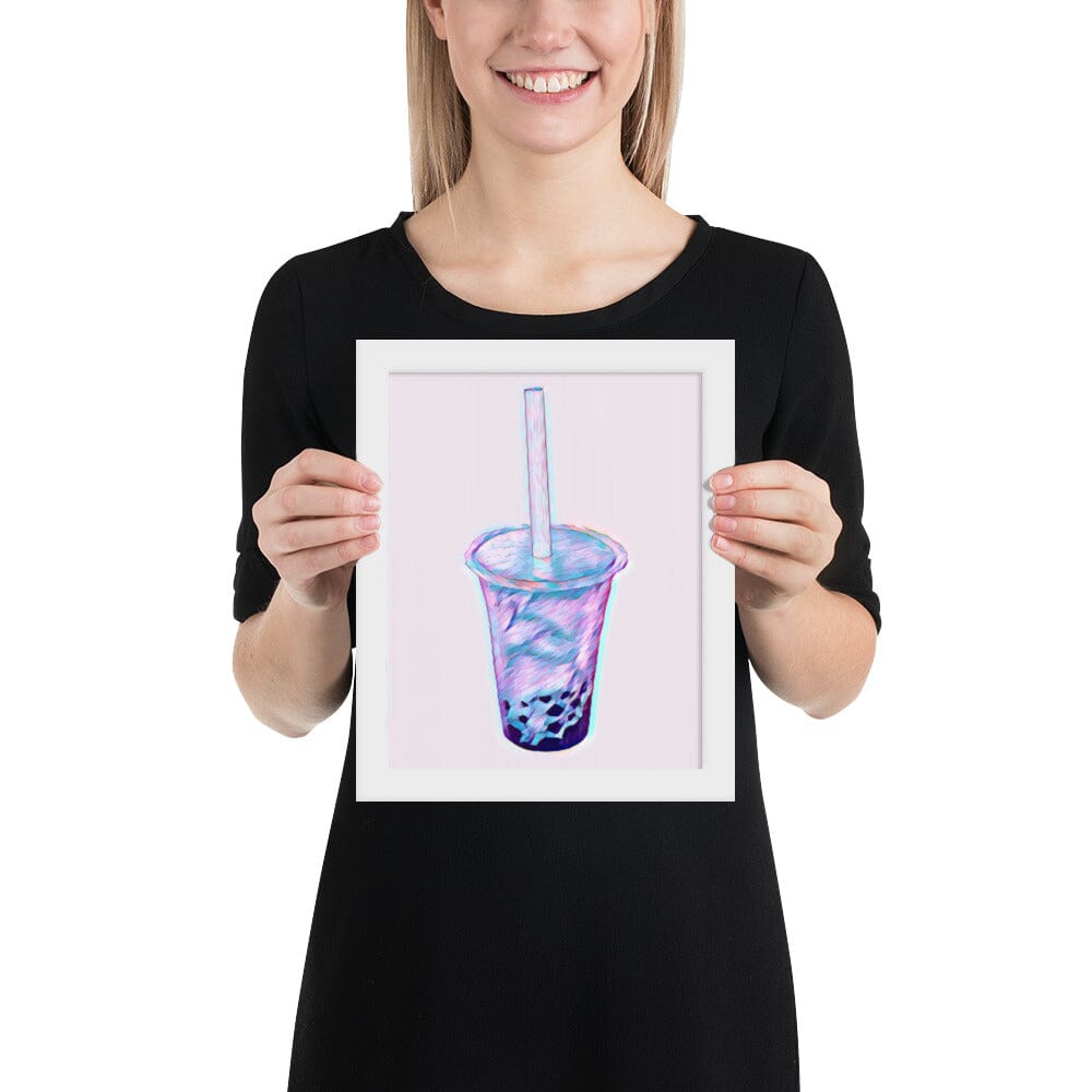 Boba Framed Poster (Octopus) [Unfoiled] JoyousJoyfulJoyness White 8″×10″ 